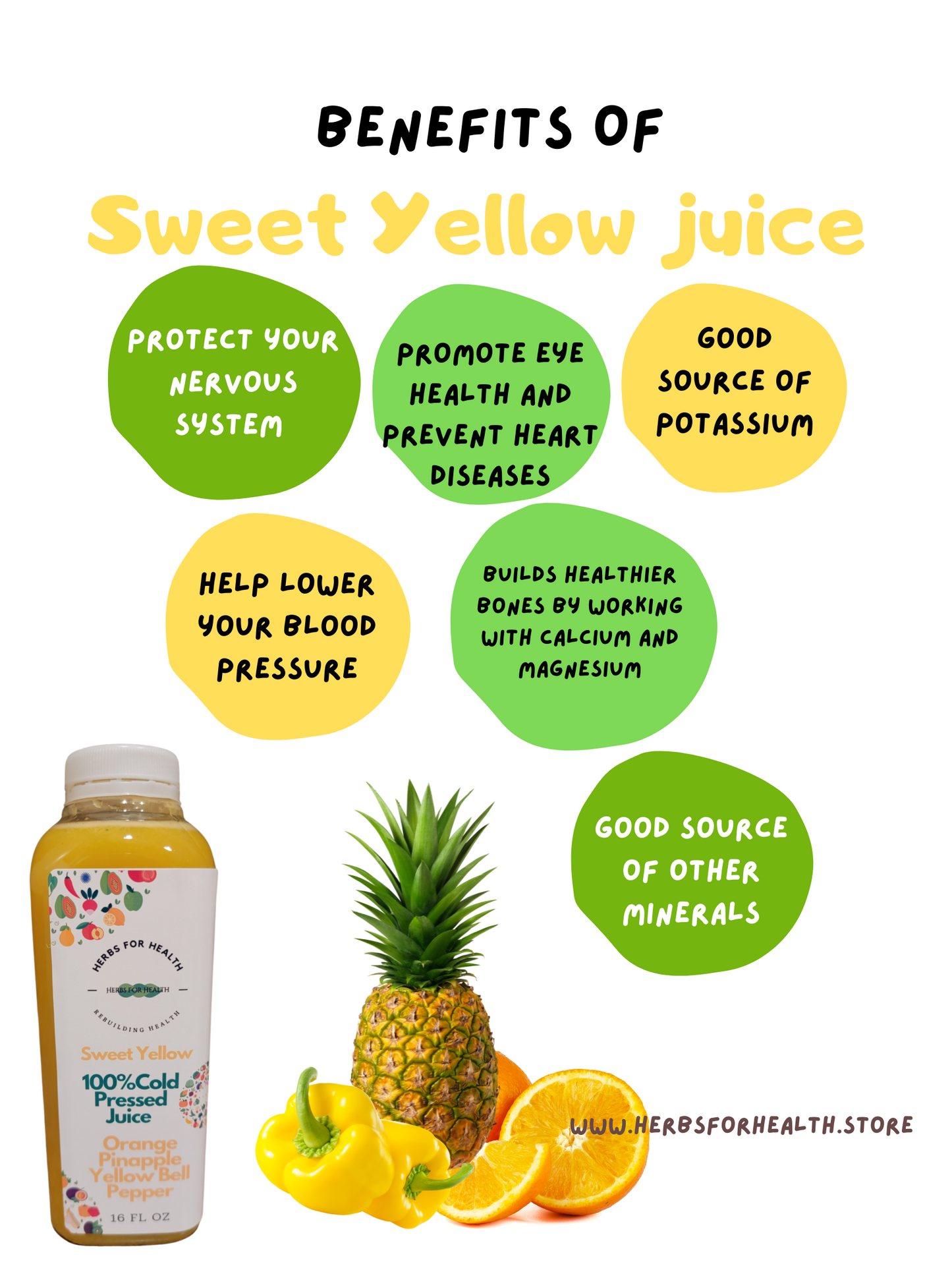 Sweet Yellow Cold Pressed Juice - Herbs For Health