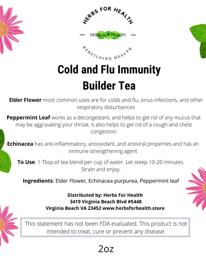 Cold and Flu Immunity Builder Tea - Herbs For Health